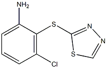 3-chloro-2-(1,3,4-thiadiazol-2-ylsulfanyl)aniline,,结构式