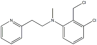 3-chloro-2-(chloromethyl)-N-methyl-N-[2-(pyridin-2-yl)ethyl]aniline 化学構造式