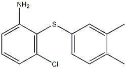 3-chloro-2-[(3,4-dimethylphenyl)sulfanyl]aniline,,结构式