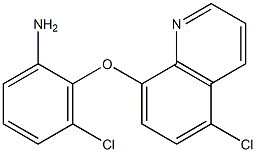 3-chloro-2-[(5-chloroquinolin-8-yl)oxy]aniline 化学構造式