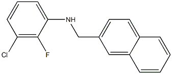 3-chloro-2-fluoro-N-(naphthalen-2-ylmethyl)aniline 结构式