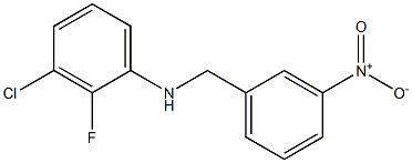 3-chloro-2-fluoro-N-[(3-nitrophenyl)methyl]aniline,,结构式