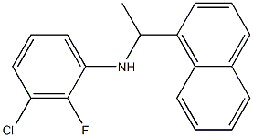3-chloro-2-fluoro-N-[1-(naphthalen-1-yl)ethyl]aniline,,结构式