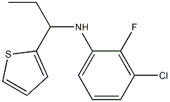 3-chloro-2-fluoro-N-[1-(thiophen-2-yl)propyl]aniline,,结构式