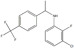 3-chloro-2-fluoro-N-{1-[4-(trifluoromethyl)phenyl]ethyl}aniline 化学構造式