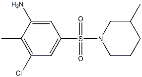 3-chloro-2-methyl-5-[(3-methylpiperidine-1-)sulfonyl]aniline 化学構造式