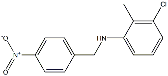 3-chloro-2-methyl-N-[(4-nitrophenyl)methyl]aniline Struktur