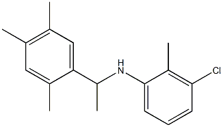 3-chloro-2-methyl-N-[1-(2,4,5-trimethylphenyl)ethyl]aniline 化学構造式