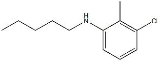 3-chloro-2-methyl-N-pentylaniline,,结构式