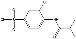 3-chloro-4-(2-methylpropanamido)benzene-1-sulfonyl chloride,,结构式