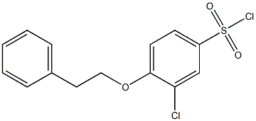 3-chloro-4-(2-phenylethoxy)benzene-1-sulfonyl chloride Structure