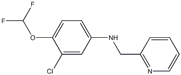 3-chloro-4-(difluoromethoxy)-N-(pyridin-2-ylmethyl)aniline Structure