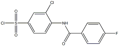 3-chloro-4-[(4-fluorobenzene)amido]benzene-1-sulfonyl chloride