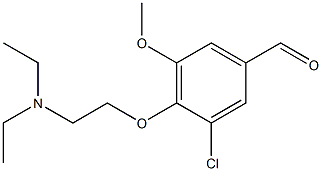 3-chloro-4-[2-(diethylamino)ethoxy]-5-methoxybenzaldehyde,,结构式