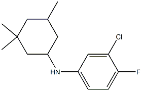 3-chloro-4-fluoro-N-(3,3,5-trimethylcyclohexyl)aniline Struktur