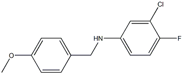 3-chloro-4-fluoro-N-[(4-methoxyphenyl)methyl]aniline