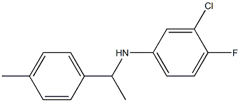 3-chloro-4-fluoro-N-[1-(4-methylphenyl)ethyl]aniline Structure