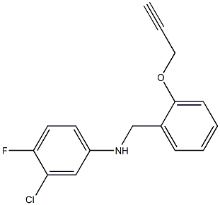 3-chloro-4-fluoro-N-{[2-(prop-2-yn-1-yloxy)phenyl]methyl}aniline