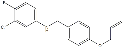 3-chloro-4-fluoro-N-{[4-(prop-2-en-1-yloxy)phenyl]methyl}aniline 化学構造式
