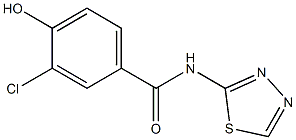 3-chloro-4-hydroxy-N-(1,3,4-thiadiazol-2-yl)benzamide 化学構造式