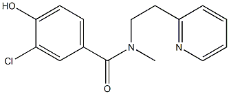 3-chloro-4-hydroxy-N-methyl-N-[2-(pyridin-2-yl)ethyl]benzamide,,结构式