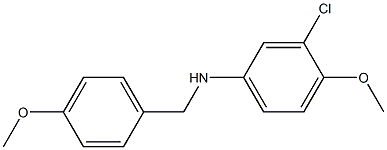 3-chloro-4-methoxy-N-[(4-methoxyphenyl)methyl]aniline,,结构式