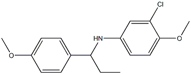 3-chloro-4-methoxy-N-[1-(4-methoxyphenyl)propyl]aniline,,结构式