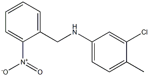 3-chloro-4-methyl-N-[(2-nitrophenyl)methyl]aniline,,结构式