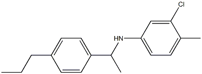 3-chloro-4-methyl-N-[1-(4-propylphenyl)ethyl]aniline Structure