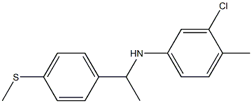 3-chloro-4-methyl-N-{1-[4-(methylsulfanyl)phenyl]ethyl}aniline