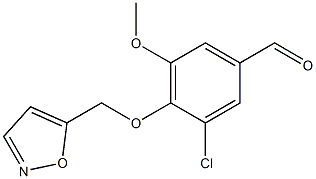 3-chloro-5-methoxy-4-(1,2-oxazol-5-ylmethoxy)benzaldehyde Structure