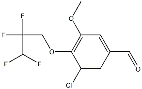 3-chloro-5-methoxy-4-(2,2,3,3-tetrafluoropropoxy)benzaldehyde 结构式