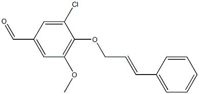 3-chloro-5-methoxy-4-[(3-phenylprop-2-en-1-yl)oxy]benzaldehyde Struktur
