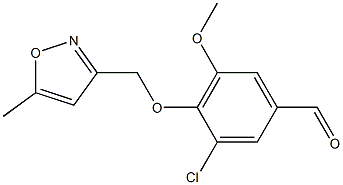 3-chloro-5-methoxy-4-[(5-methyl-1,2-oxazol-3-yl)methoxy]benzaldehyde Structure