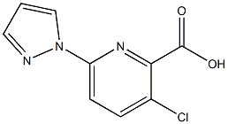 3-chloro-6-(1H-pyrazol-1-yl)pyridine-2-carboxylic acid 化学構造式