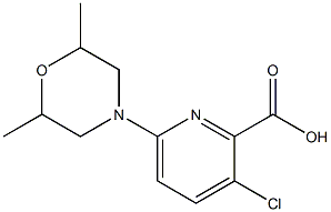 3-chloro-6-(2,6-dimethylmorpholin-4-yl)pyridine-2-carboxylic acid 化学構造式