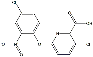 3-chloro-6-(4-chloro-2-nitrophenoxy)pyridine-2-carboxylic acid Structure