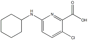 3-chloro-6-(cyclohexylamino)pyridine-2-carboxylic acid Structure