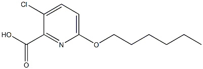 3-chloro-6-(hexyloxy)pyridine-2-carboxylic acid,,结构式