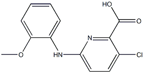 3-chloro-6-[(2-methoxyphenyl)amino]pyridine-2-carboxylic acid Structure