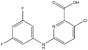 3-chloro-6-[(3,5-difluorophenyl)amino]pyridine-2-carboxylic acid,,结构式