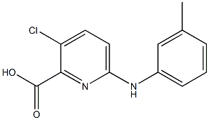 3-chloro-6-[(3-methylphenyl)amino]pyridine-2-carboxylic acid,,结构式