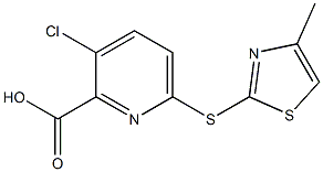 3-chloro-6-[(4-methyl-1,3-thiazol-2-yl)sulfanyl]pyridine-2-carboxylic acid