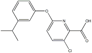 3-chloro-6-[3-(propan-2-yl)phenoxy]pyridine-2-carboxylic acid