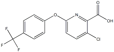 3-chloro-6-[4-(trifluoromethyl)phenoxy]pyridine-2-carboxylic acid Structure