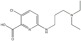 3-chloro-6-{[3-(diethylamino)propyl]amino}pyridine-2-carboxylic acid,,结构式