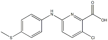 3-chloro-6-{[4-(methylsulfanyl)phenyl]amino}pyridine-2-carboxylic acid Structure