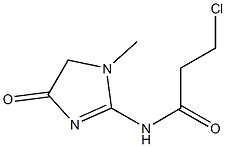 3-chloro-N-(1-methyl-4-oxo-4,5-dihydro-1H-imidazol-2-yl)propanamide 化学構造式