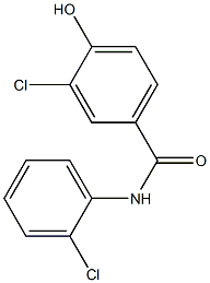 3-chloro-N-(2-chlorophenyl)-4-hydroxybenzamide 结构式