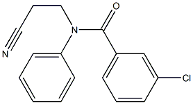 3-chloro-N-(2-cyanoethyl)-N-phenylbenzamide 化学構造式